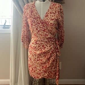 Elegant Red Wrap Dress fully lined. New with tag❤️